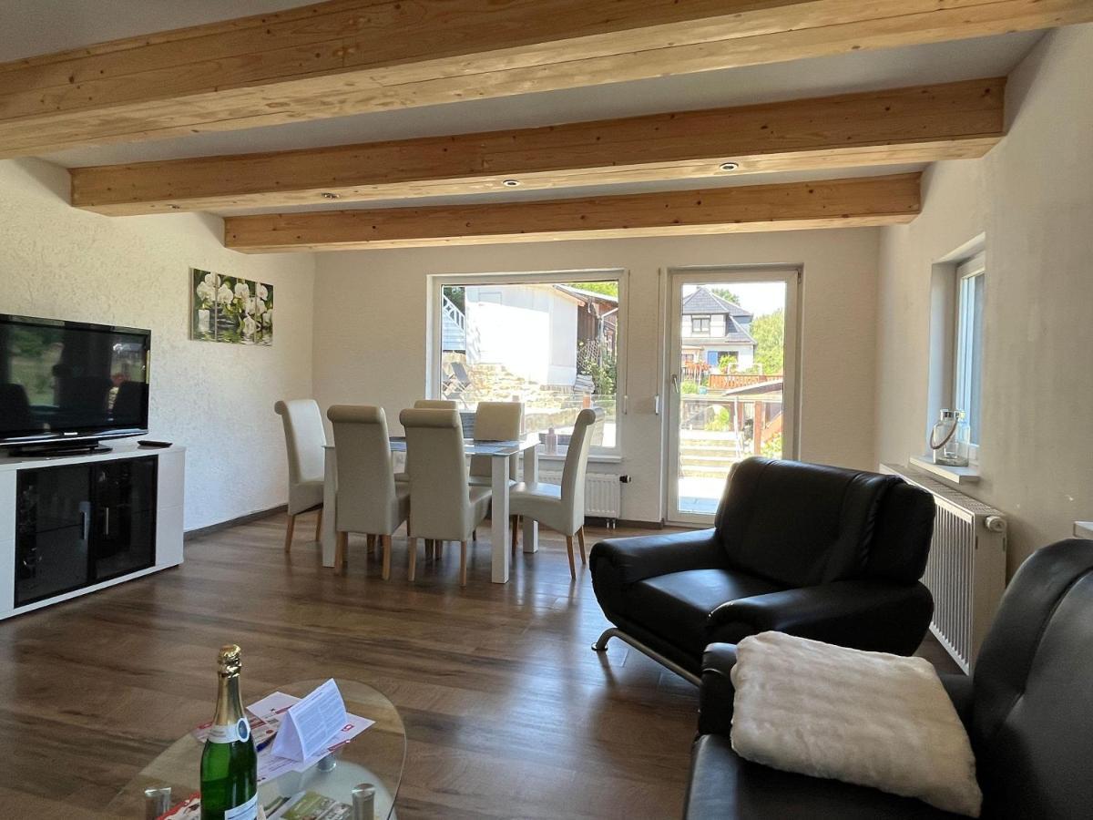 Saechsische-Schweiz-Ferienhaus-Wohnung-1-Mit-Elbblick-Sauna-Und-Kamin Königstein an der Elbe Exterior foto