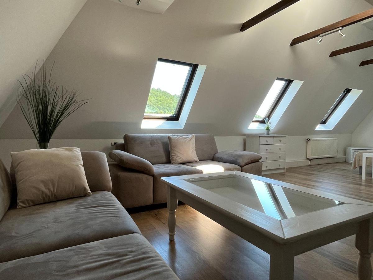 Saechsische-Schweiz-Ferienhaus-Wohnung-1-Mit-Elbblick-Sauna-Und-Kamin Königstein an der Elbe Exterior foto