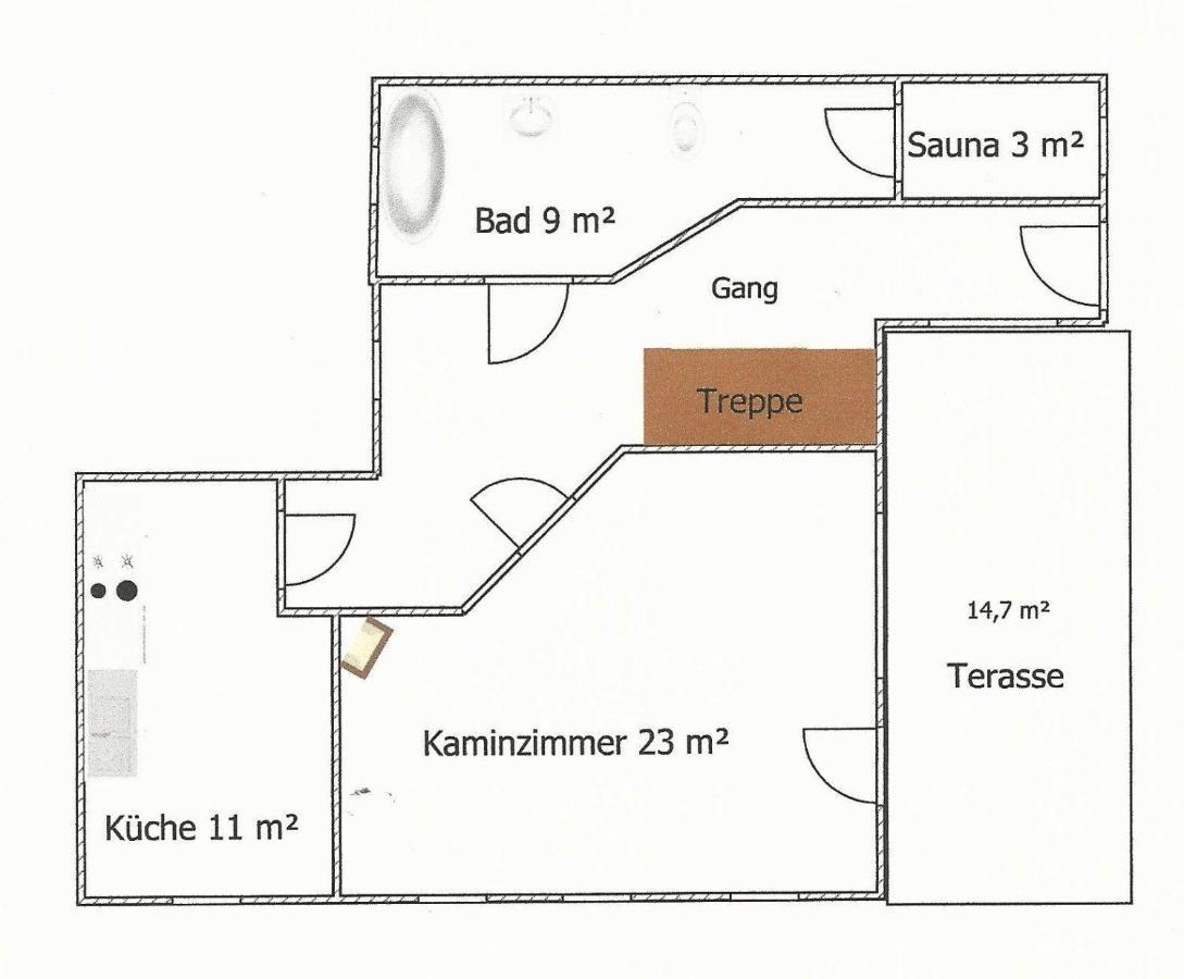 Saechsische-Schweiz-Ferienhaus-Wohnung-1-Mit-Elbblick-Sauna-Und-Kamin Königstein an der Elbe Exterior foto
